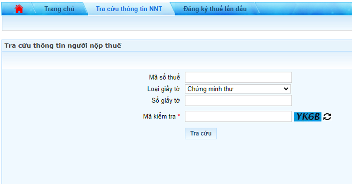 Tra cứu mã số thuế tại thuedientu