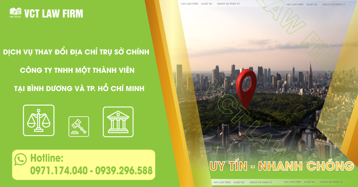 THAY ĐỔI ĐỊA CHỈ TRỤ SỞ CHÍNH
