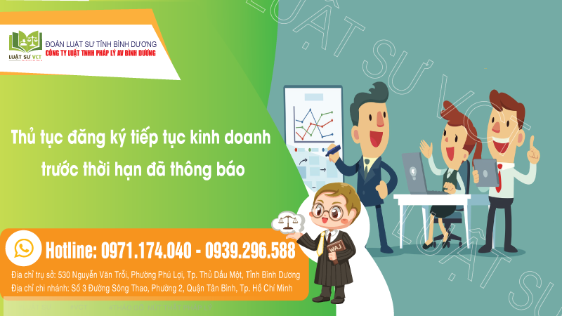 Thủ tục đăng ký tiếp tục kinh doanh trước thời hạn đã thông báo