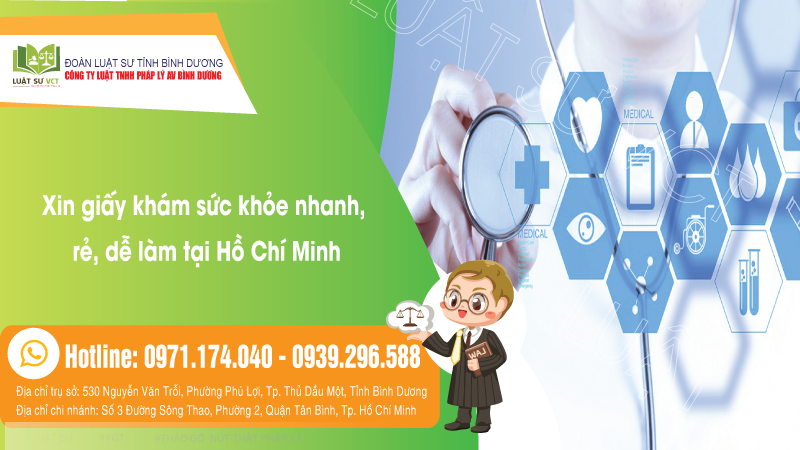 Xin giấy khám sức khỏe ở đâu nhanh, rẻ, dễ làm tại Hồ Chí Minh