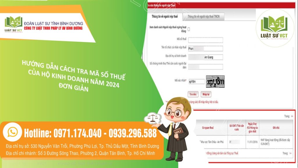 HƯỚNG DẪN CÁCH TRA MÃ SỐ THUẾ CỦA HỘ KINH DOANH 2024 ĐƠN GIẢN