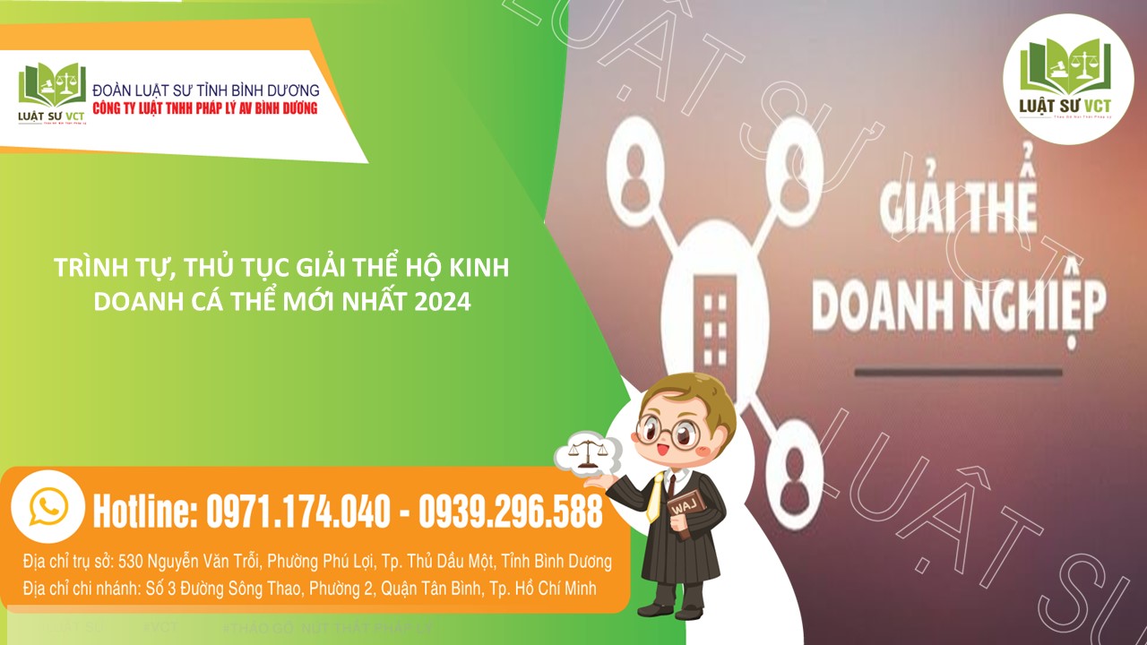 Trình tự, thủ tục giải thể hộ kinh doanh cá thể mới nhất 2024